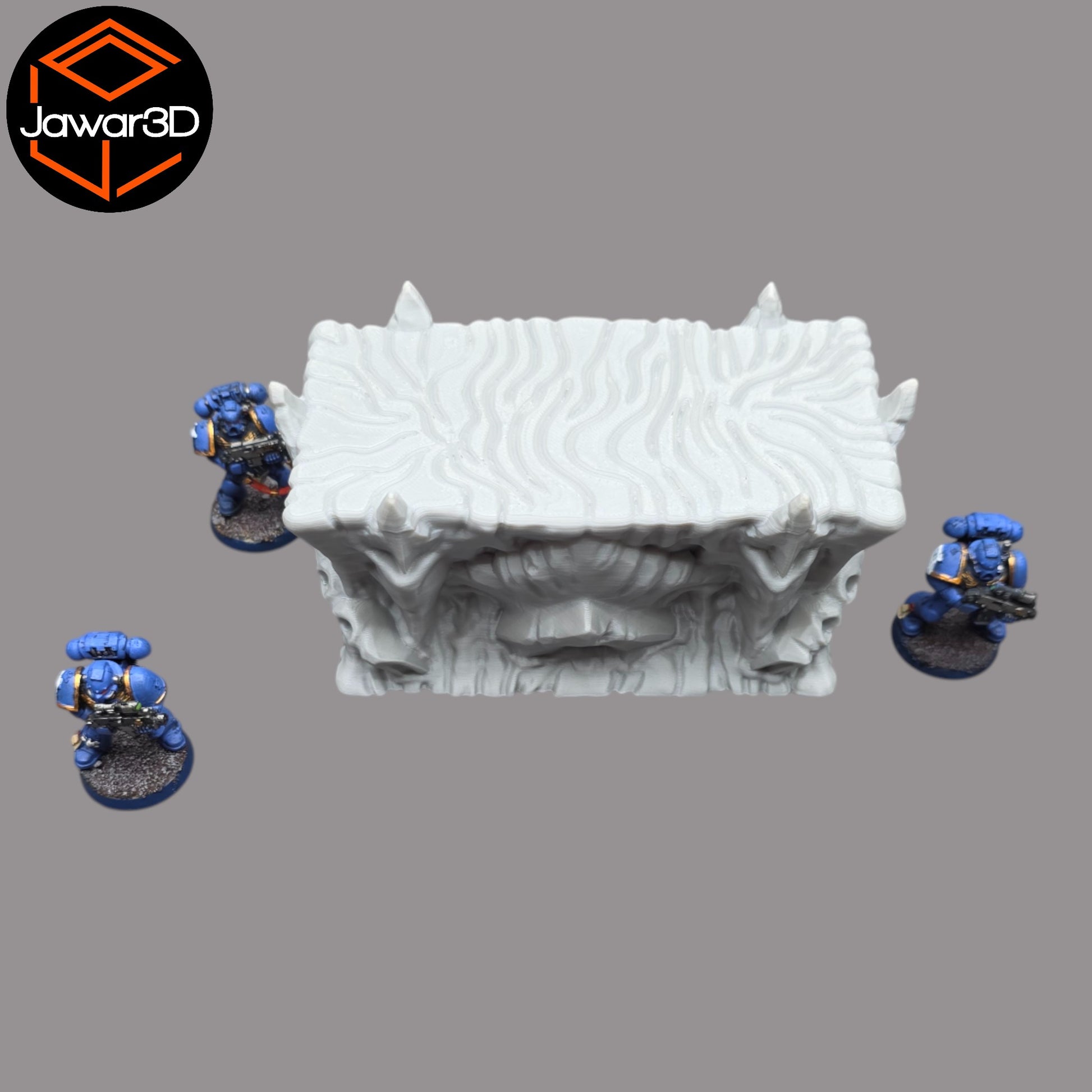 Wargaming 28mm scatter terrain scenery showing 3D-printed item that is compatible with games such as Warhammer 40K, Star Wars Legions, D+D, Dungeons and Dragons, Sci-Fi, Fantasy and other miniature tabletop games. Brand Jawar3d found at www.jawar3d.co.uk.