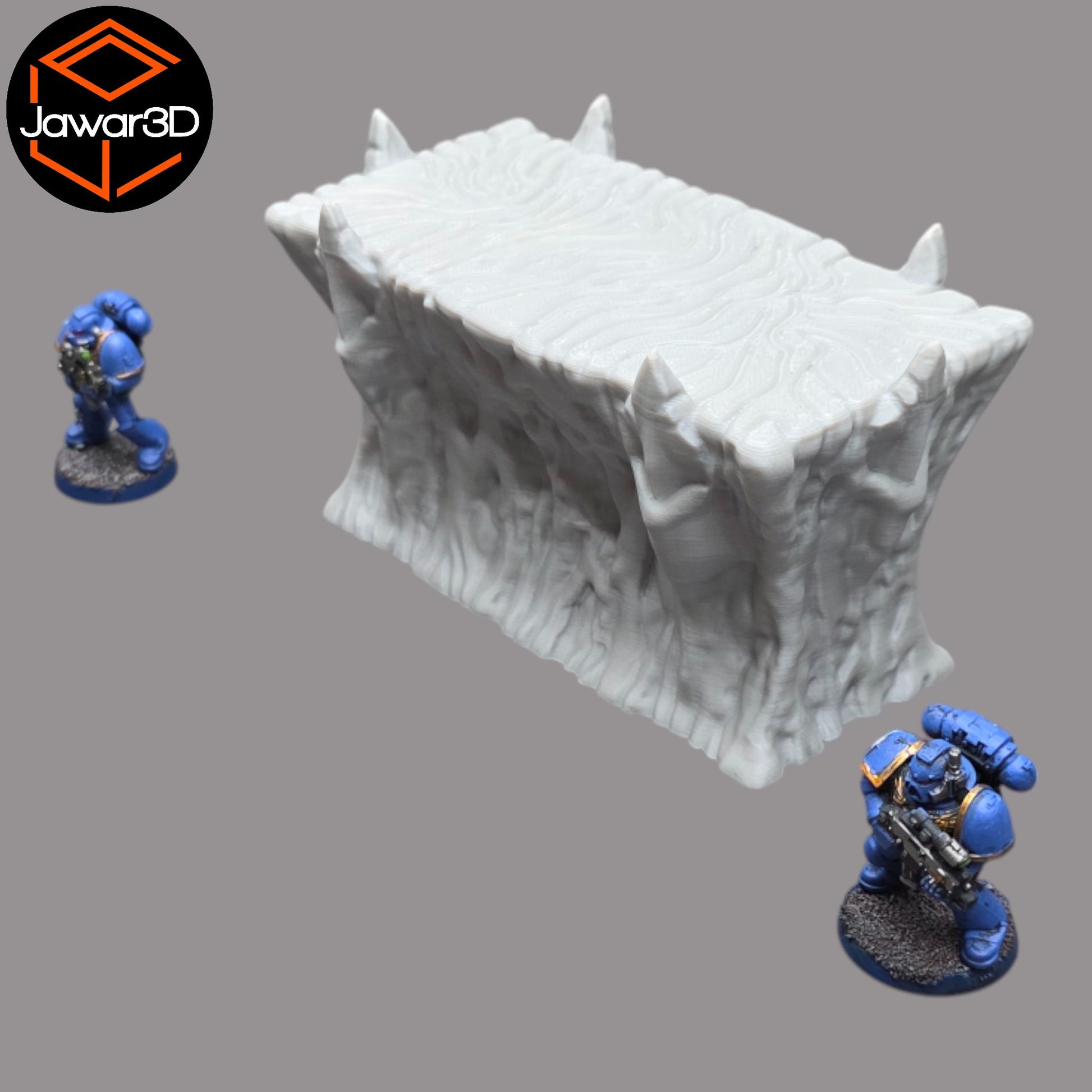 Wargaming 28mm scatter terrain scenery showing 3D-printed item that is compatible with games such as Warhammer 40K, Star Wars Legions, D+D, Dungeons and Dragons, Sci-Fi, Fantasy and other miniature tabletop games. Brand Jawar3d found at www.jawar3d.co.uk.