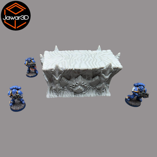 Wargaming 28mm scatter terrain scenery showing 3D-printed item that is compatible with games such as Warhammer 40K, Star Wars Legions, D+D, Dungeons and Dragons, Sci-Fi, Fantasy and other miniature tabletop games. Brand Jawar3d found at www.jawar3d.co.uk.