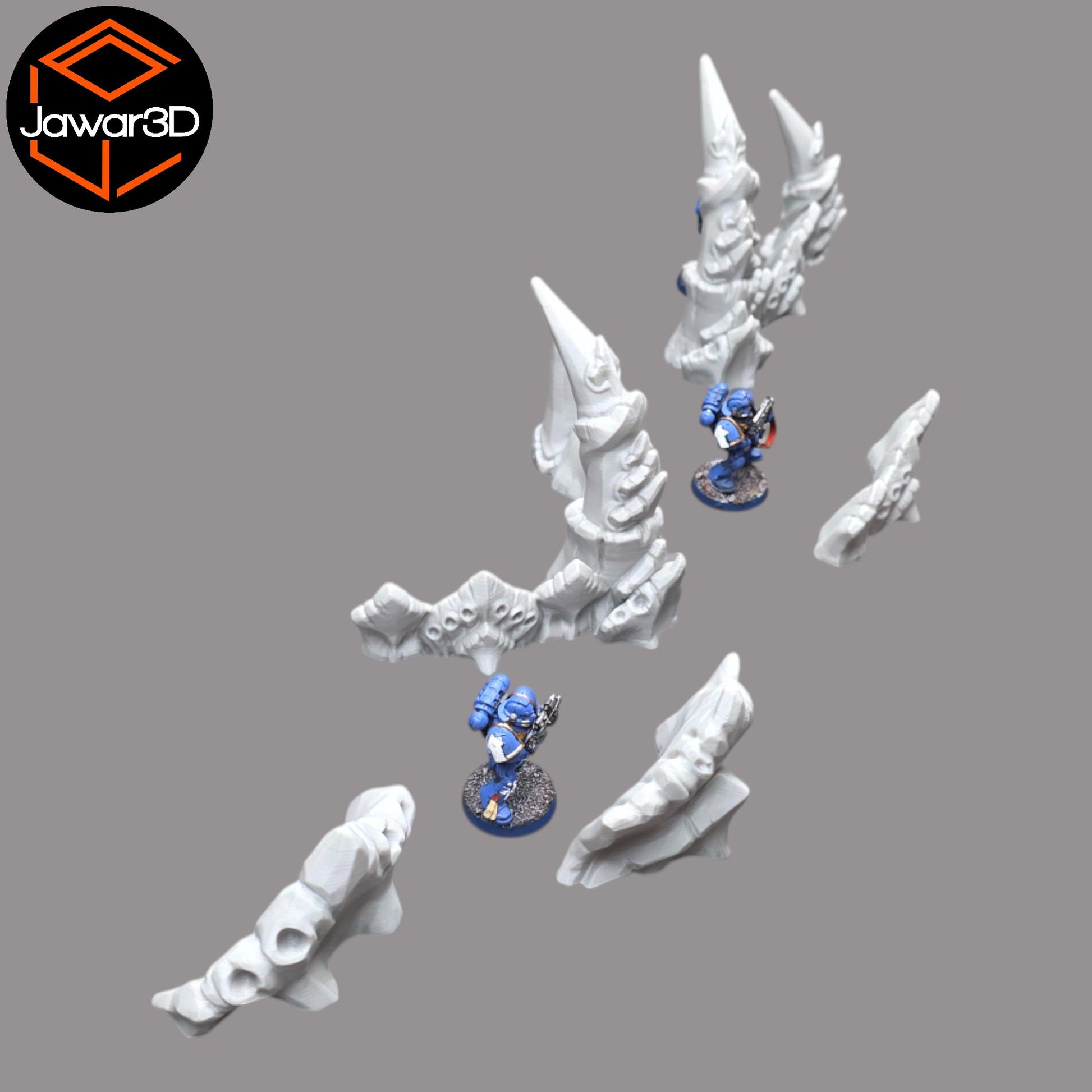 Wargaming 28mm scatter terrain scenery showing 3D-printed item that is compatible with games such as Warhammer 40K, Star Wars Legions, D+D, Dungeons and Dragons, Sci-Fi, Fantasy and other miniature tabletop games. Brand Jawar3d found at www.jawar3d.co.uk.