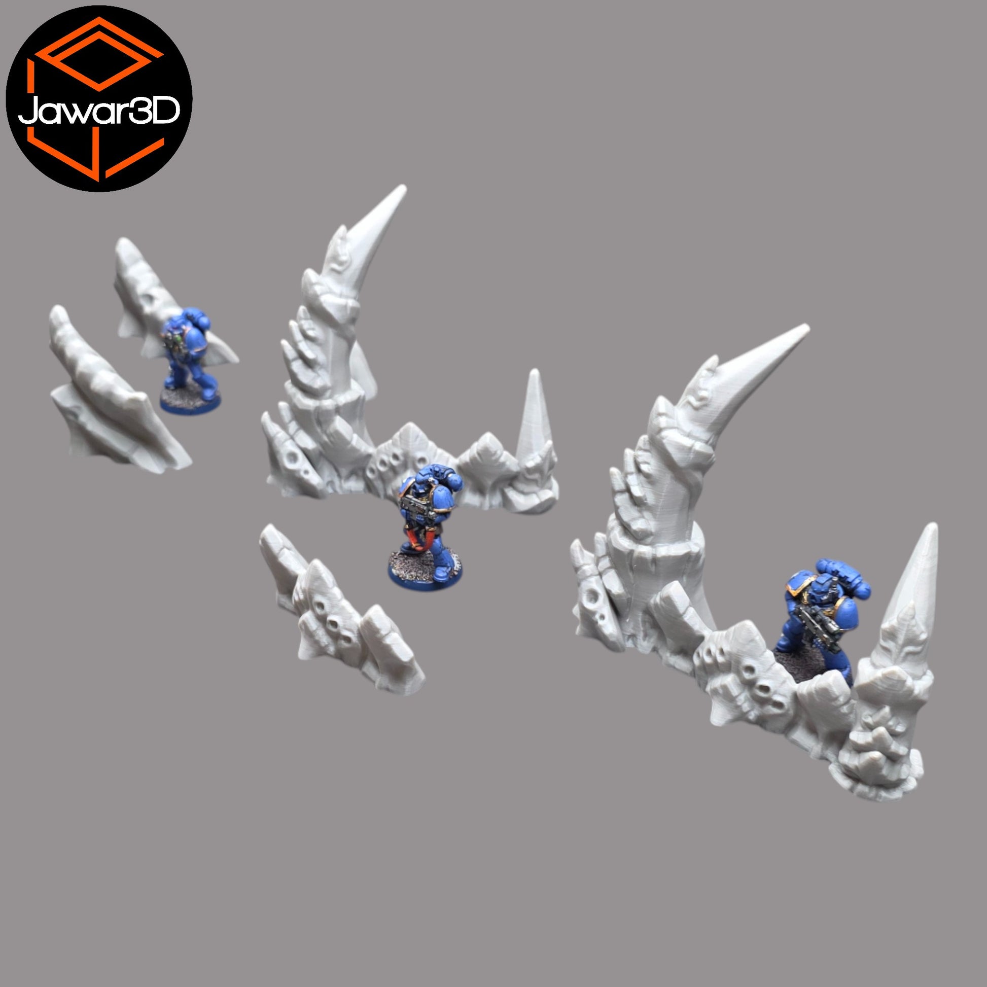 Wargaming 28mm scatter terrain scenery showing 3D-printed item that is compatible with games such as Warhammer 40K, Star Wars Legions, D+D, Dungeons and Dragons, Sci-Fi, Fantasy and other miniature tabletop games. Brand Jawar3d found at www.jawar3d.co.uk.