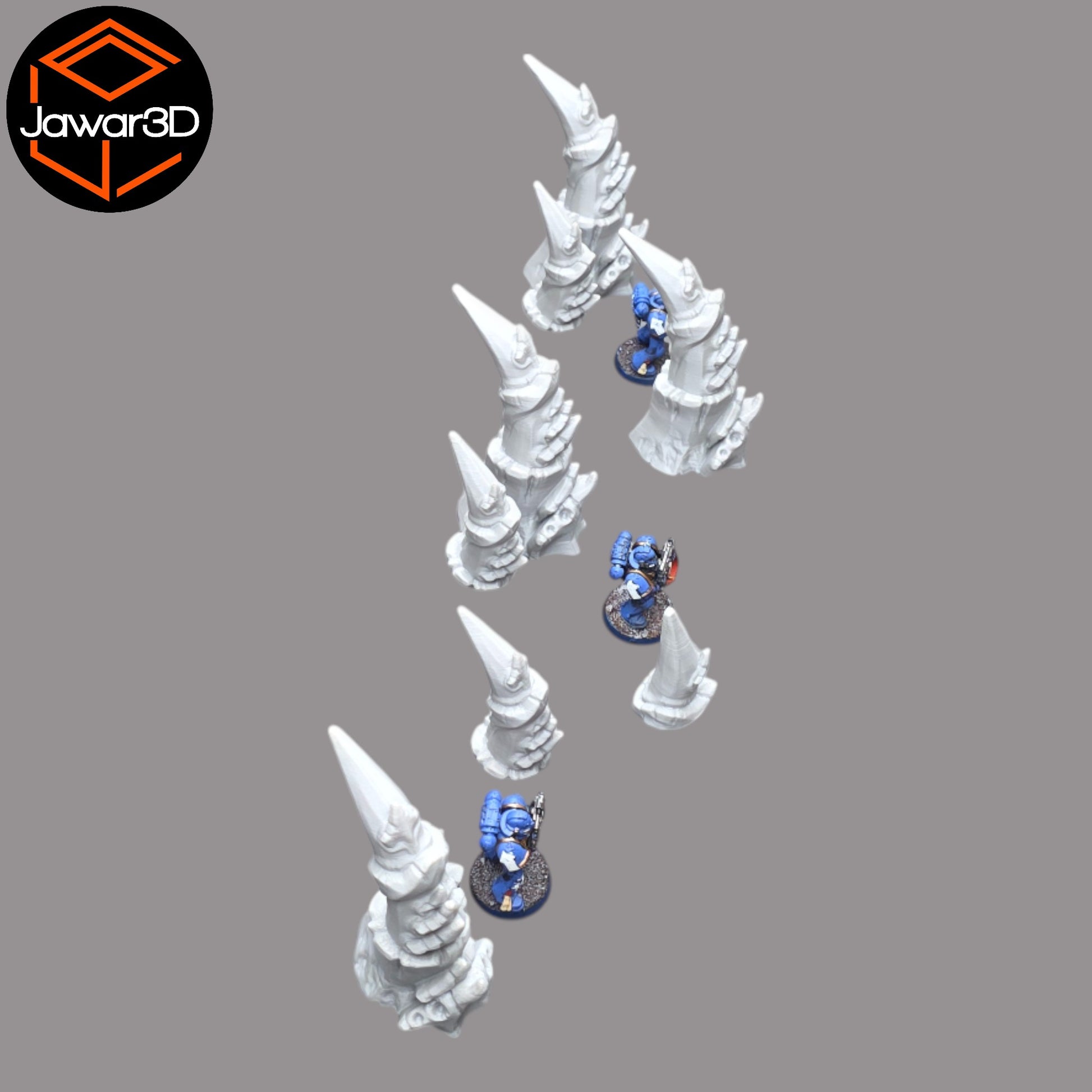 Wargaming 28mm scatter terrain scenery showing 3D-printed item that is compatible with games such as Warhammer 40K, Star Wars Legions, D+D, Dungeons and Dragons, Sci-Fi, Fantasy and other miniature tabletop games. Brand Jawar3d found at www.jawar3d.co.uk.