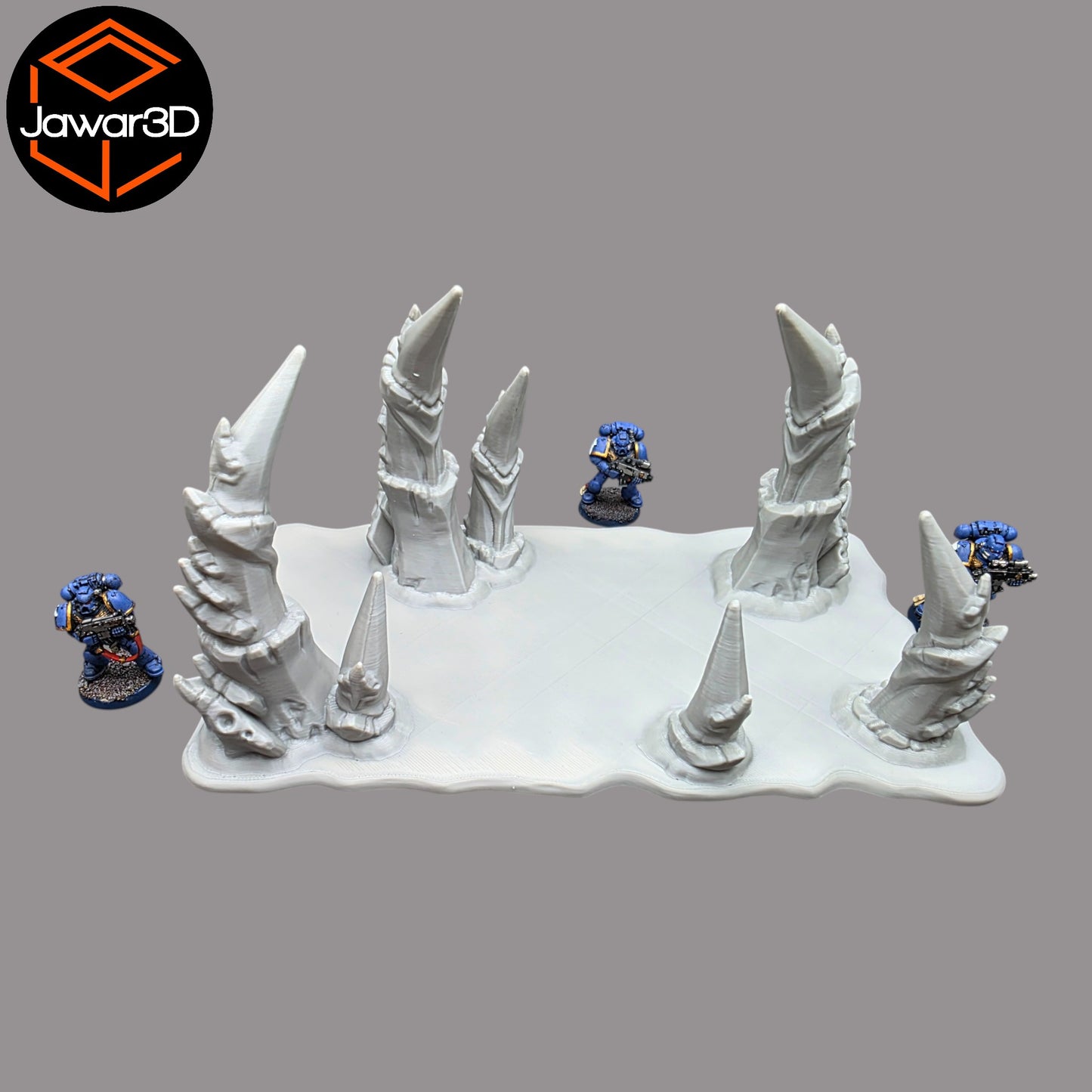 Wargaming 28mm scatter terrain scenery showing 3D-printed item that is compatible with games such as Warhammer 40K, Star Wars Legions, D+D, Dungeons and Dragons, Sci-Fi, Fantasy and other miniature tabletop games. Brand Jawar3d found at www.jawar3d.co.uk.