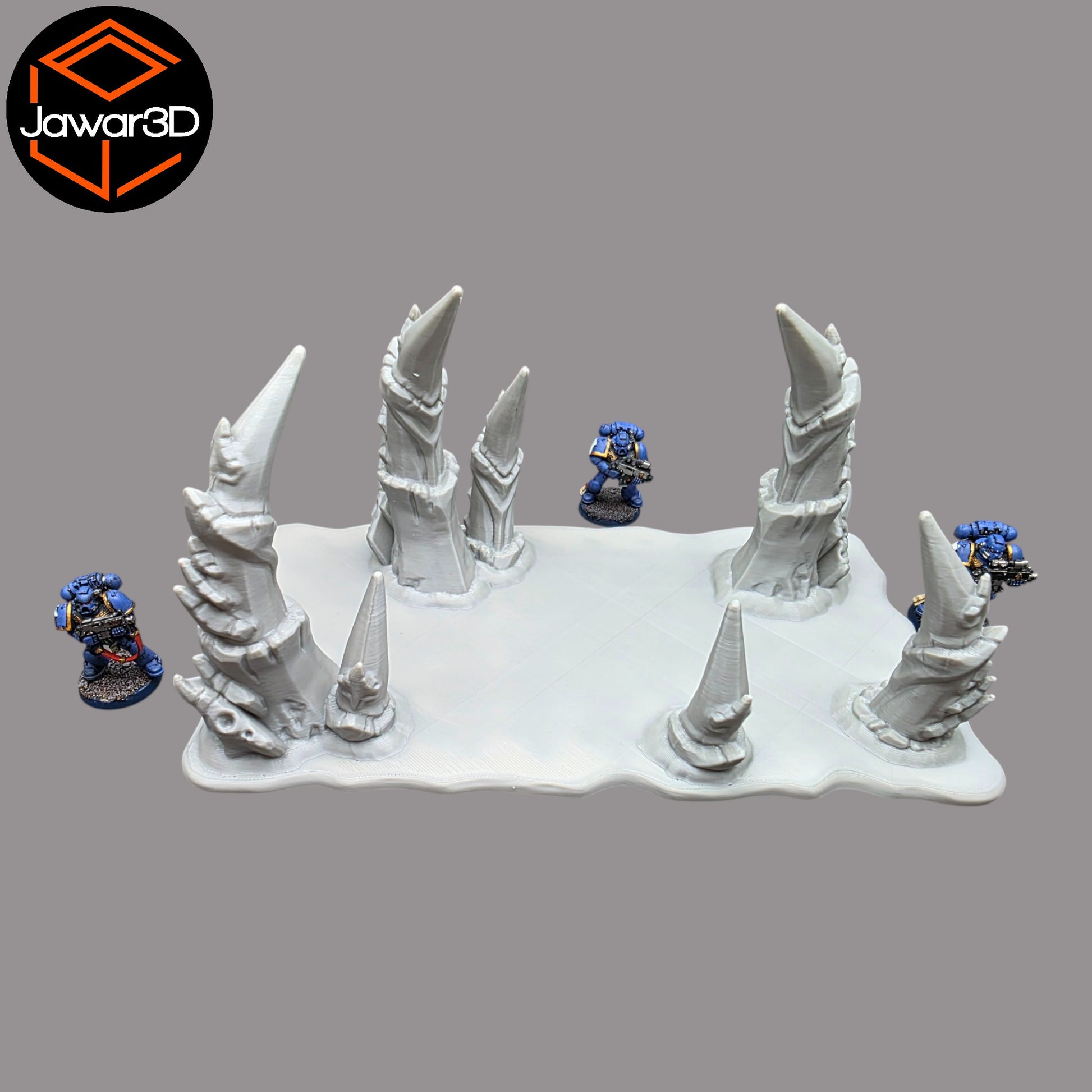 Wargaming 28mm scatter terrain scenery showing 3D-printed item that is compatible with games such as Warhammer 40K, Star Wars Legions, D+D, Dungeons and Dragons, Sci-Fi, Fantasy and other miniature tabletop games. Brand Jawar3d found at www.jawar3d.co.uk.