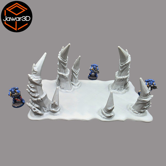 Wargaming 28mm scatter terrain scenery showing 3D-printed item that is compatible with games such as Warhammer 40K, Star Wars Legions, D+D, Dungeons and Dragons, Sci-Fi, Fantasy and other miniature tabletop games. Brand Jawar3d found at www.jawar3d.co.uk.