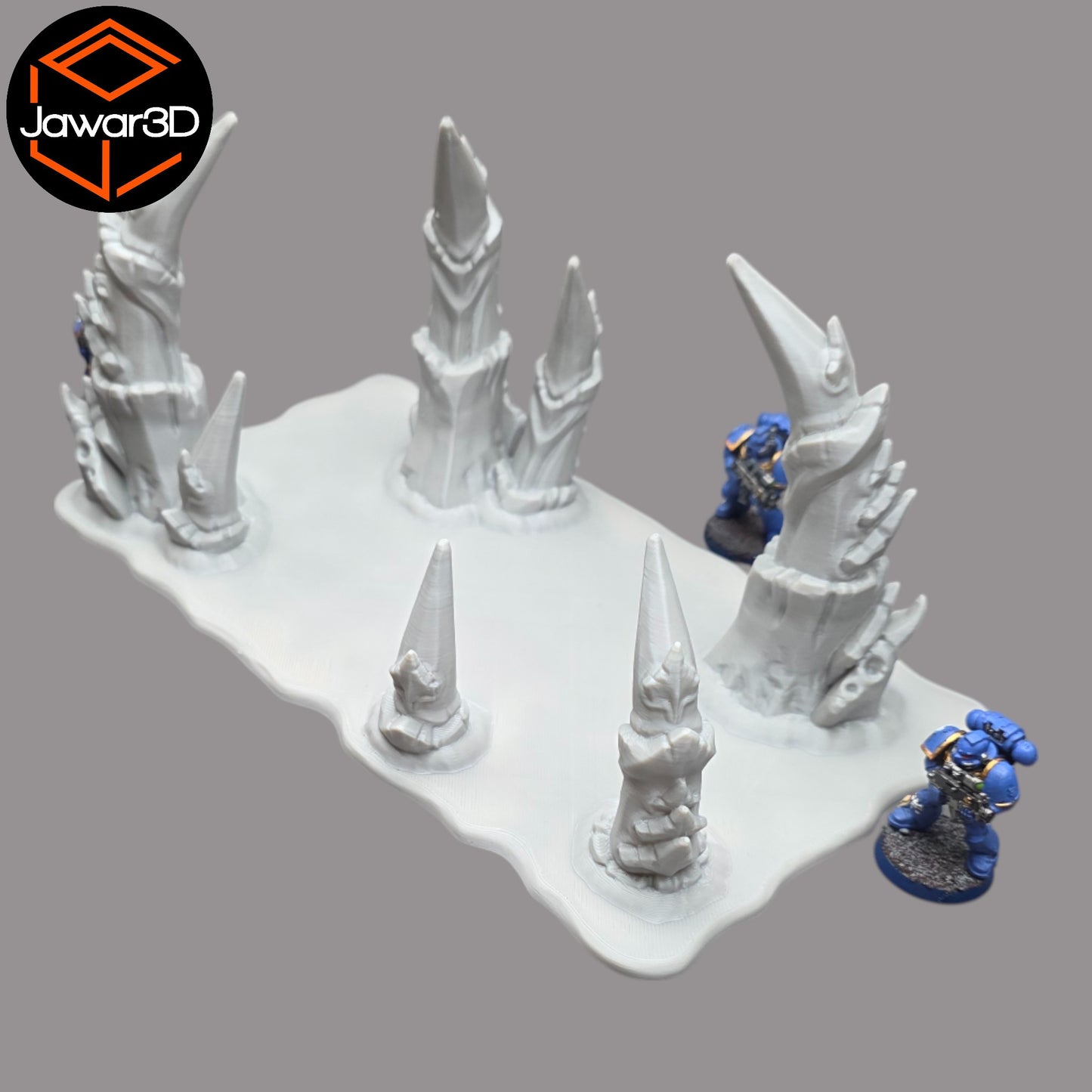 Wargaming 28mm scatter terrain scenery showing 3D-printed item that is compatible with games such as Warhammer 40K, Star Wars Legions, D+D, Dungeons and Dragons, Sci-Fi, Fantasy and other miniature tabletop games. Brand Jawar3d found at www.jawar3d.co.uk.