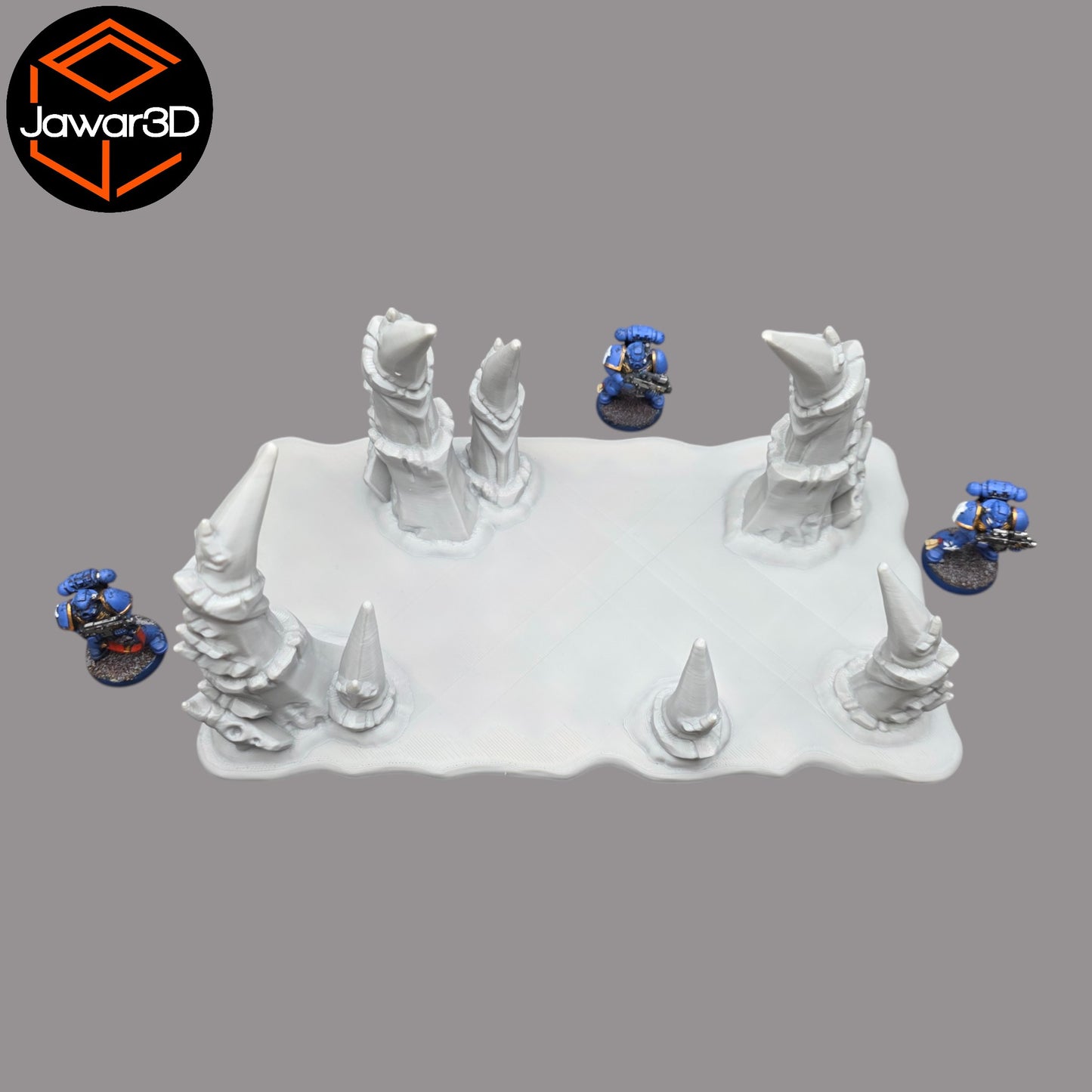 Wargaming 28mm scatter terrain scenery showing 3D-printed item that is compatible with games such as Warhammer 40K, Star Wars Legions, D+D, Dungeons and Dragons, Sci-Fi, Fantasy and other miniature tabletop games. Brand Jawar3d found at www.jawar3d.co.uk.
