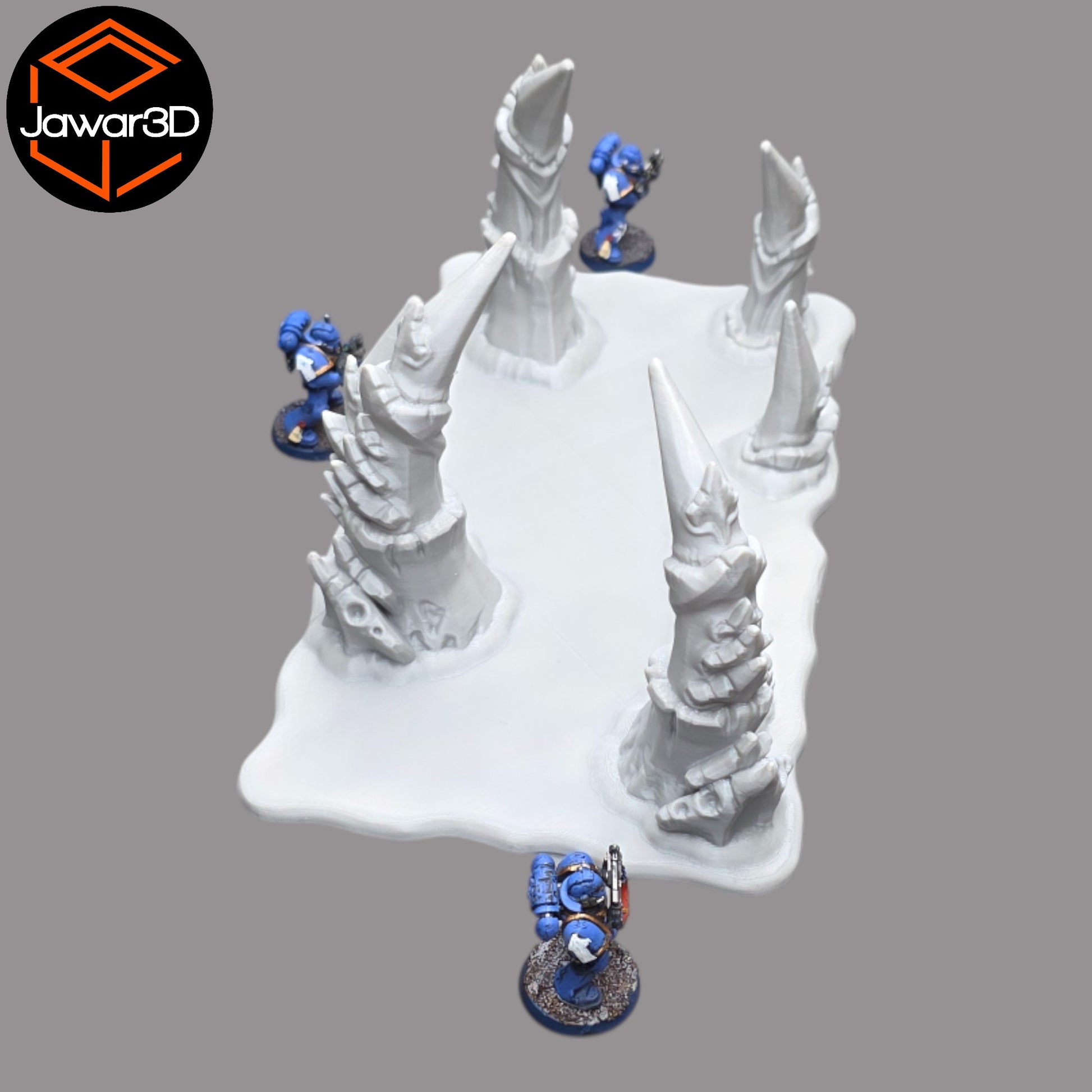 Wargaming 28mm scatter terrain scenery showing 3D-printed item that is compatible with games such as Warhammer 40K, Star Wars Legions, D+D, Dungeons and Dragons, Sci-Fi, Fantasy and other miniature tabletop games. Brand Jawar3d found at www.jawar3d.co.uk.