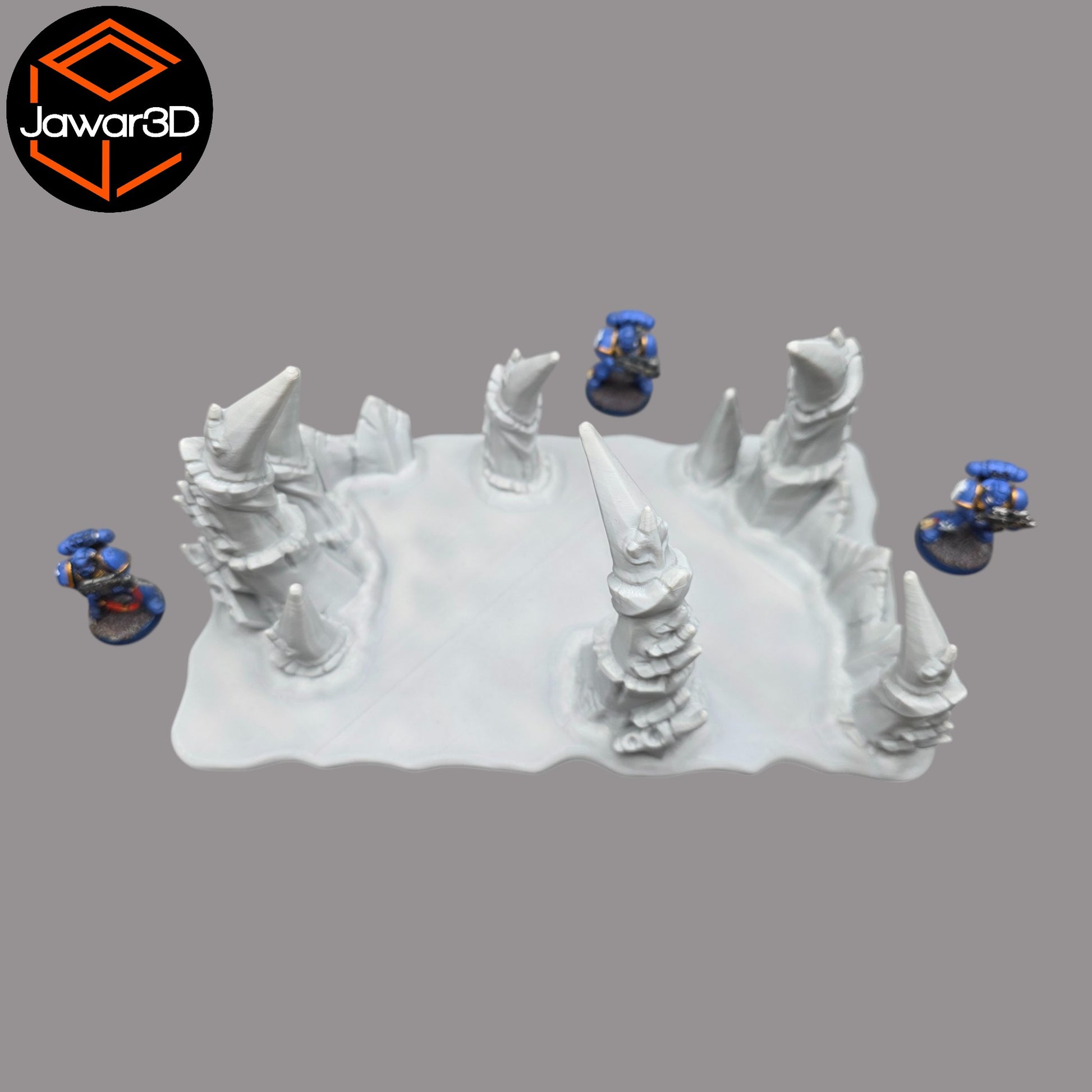Wargaming 28mm scatter terrain scenery showing 3D-printed item that is compatible with games such as Warhammer 40K, Star Wars Legions, D+D, Dungeons and Dragons, Sci-Fi, Fantasy and other miniature tabletop games. Brand Jawar3d found at www.jawar3d.co.uk.