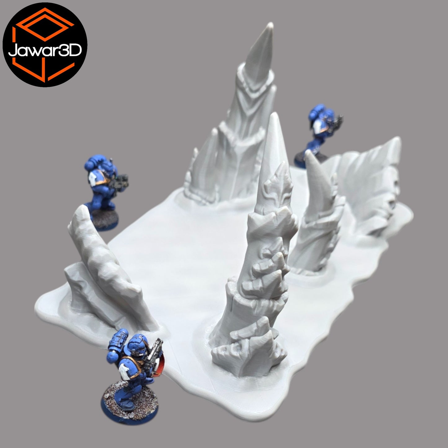 Wargaming 28mm scatter terrain scenery showing 3D-printed item that is compatible with games such as Warhammer 40K, Star Wars Legions, D+D, Dungeons and Dragons, Sci-Fi, Fantasy and other miniature tabletop games. Brand Jawar3d found at www.jawar3d.co.uk.