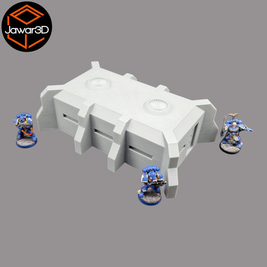 Wargaming 28mm scatter terrain scenery showing 3D-printed item that is compatible with games such as Warhammer 40K, Star Wars Legions, D+D, Dungeons and Dragons, Sci-Fi, Fantasy and other miniature tabletop games. Brand Jawar3d found at www.jawar3d.co.uk.