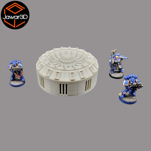 Wargaming 28mm scatter terrain scenery showing 3D-printed item that is compatible with games such as Warhammer 40K, Star Wars Legions, D+D, Dungeons and Dragons, Sci-Fi, Fantasy and other miniature tabletop games. Brand Jawar3d found at www.jawar3d.co.uk.