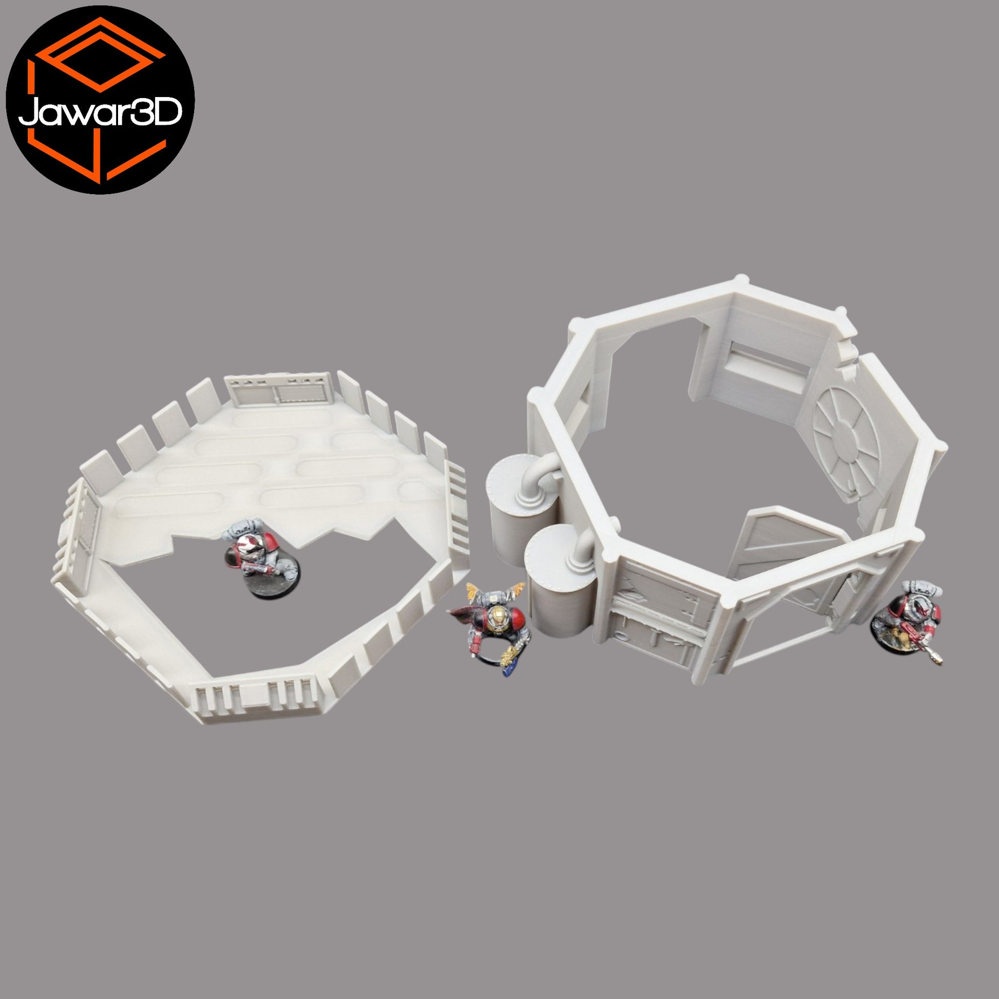 Wargaming 28mm scatter terrain scenery showing 3D-printed item that is compatible with games such as Warhammer 40K, Star Wars Legions, D+D, Dungeons and Dragons, Sci-Fi, Fantasy and other miniature tabletop games. Brand Jawar3d found at www.jawar3d.co.uk.