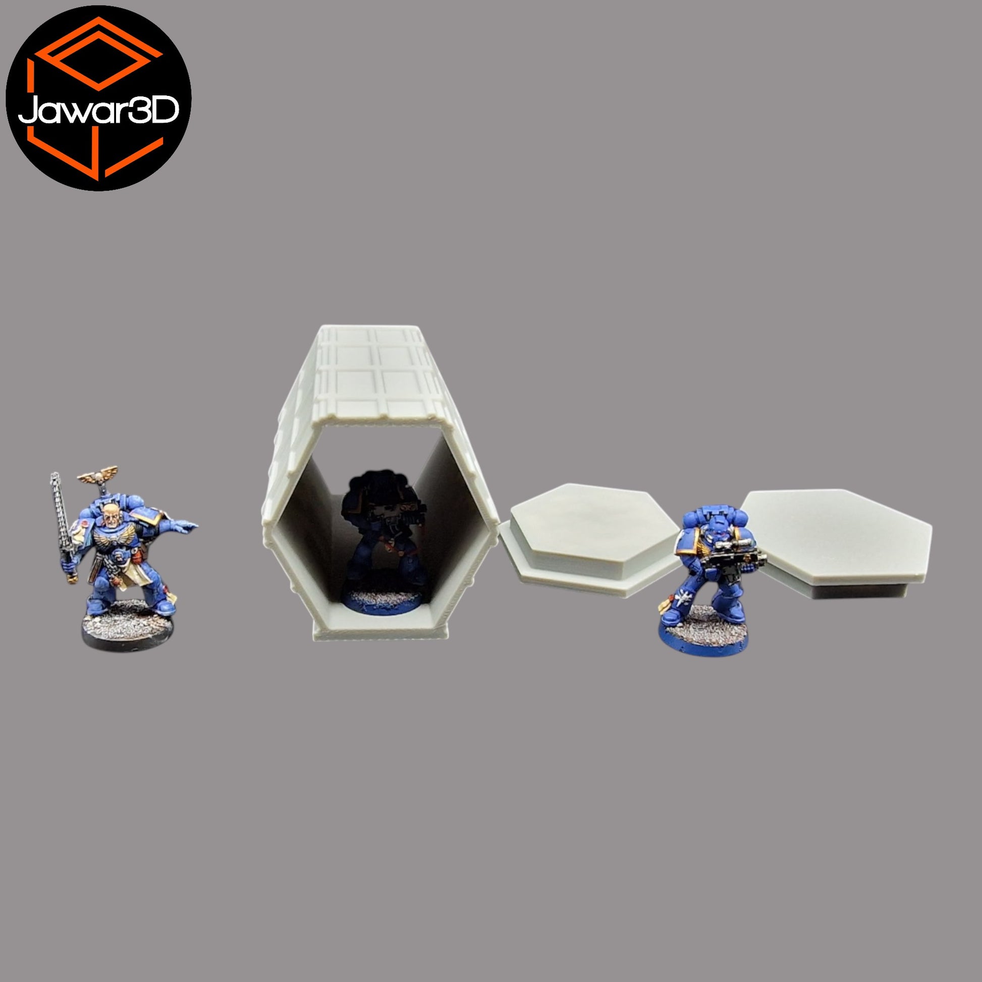 Wargaming 28mm scatter terrain scenery showing 3D-printed item that is compatible with games such as Warhammer 40K, Star Wars Legions, D+D, Dungeons and Dragons, Sci-Fi, Fantasy and other miniature tabletop games. Brand Jawar3d found at www.jawar3d.co.uk.