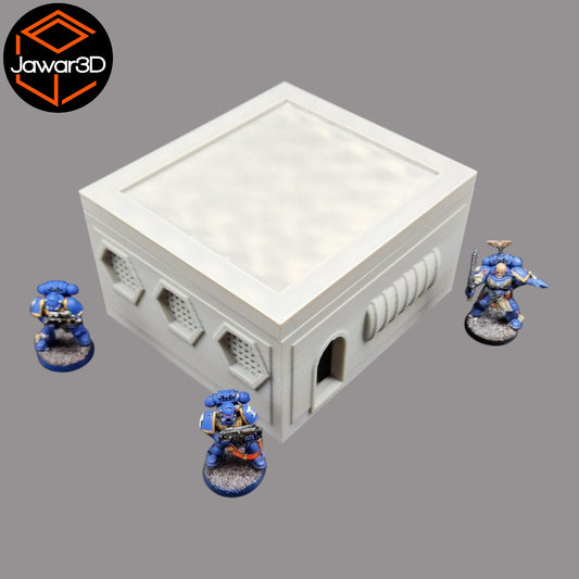 Wargaming 28mm scatter terrain scenery showing 3D-printed item that is compatible with games such as Warhammer 40K, Star Wars Legions, D+D, Dungeons and Dragons, Sci-Fi, Fantasy and other miniature tabletop games. Brand Jawar3d found at www.jawar3d.co.uk.