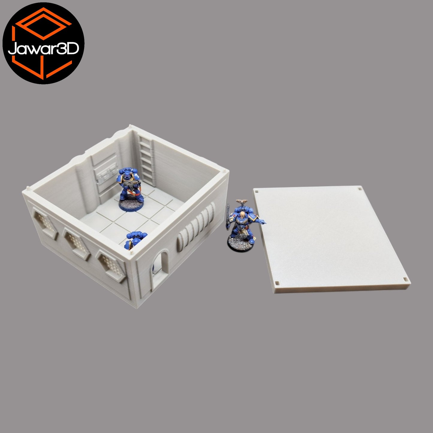 Wargaming 28mm scatter terrain scenery showing 3D-printed item that is compatible with games such as Warhammer 40K, Star Wars Legions, D+D, Dungeons and Dragons, Sci-Fi, Fantasy and other miniature tabletop games. Brand Jawar3d found at www.jawar3d.co.uk.