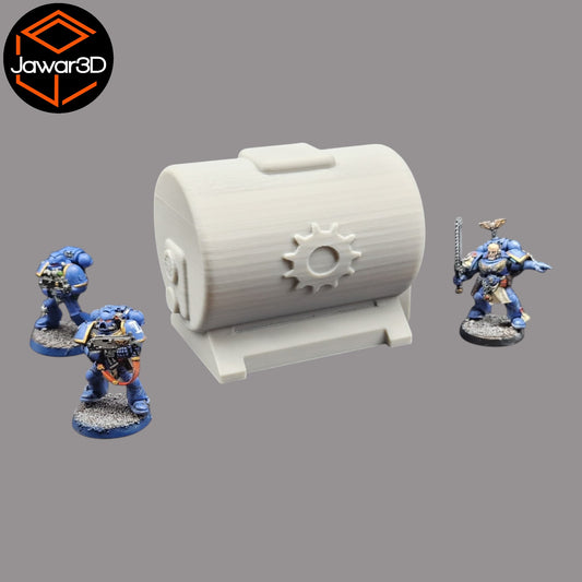 Wargaming 28mm scatter terrain scenery showing 3D-printed item that is compatible with games such as Warhammer 40K, Star Wars Legions, D+D, Dungeons and Dragons, Sci-Fi, Fantasy and other miniature tabletop games. Brand Jawar3d found at www.jawar3d.co.uk.