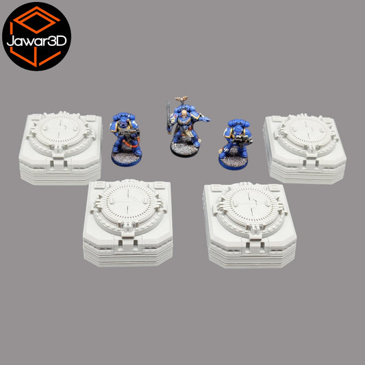 Wargaming 28mm scatter terrain scenery showing 3D-printed item that is compatible with games such as Warhammer 40K, Star Wars Legions, D+D, Dungeons and Dragons, Sci-Fi, Fantasy and other miniature tabletop games. Brand Jawar3d found at www.jawar3d.co.uk.