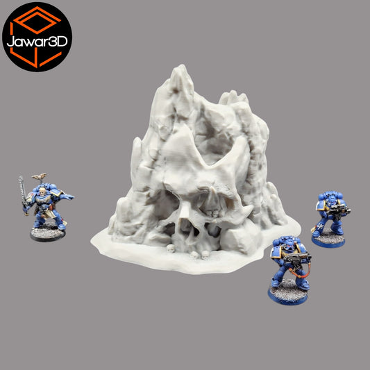 Wargaming 28mm scatter terrain scenery showing 3D-printed item that is compatible with games such as Warhammer 40K, Star Wars Legions, D+D, Dungeons and Dragons, Sci-Fi, Fantasy and other miniature tabletop games. Brand Jawar3d found at www.jawar3d.co.uk.