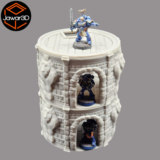 Wargaming 28mm scatter terrain scenery showing 3D-printed item that is compatible with games such as Warhammer 40K, Star Wars Legions, D+D, Dungeons and Dragons, Sci-Fi, Fantasy and other miniature tabletop games. Brand Jawar3d found at www.jawar3d.co.uk.