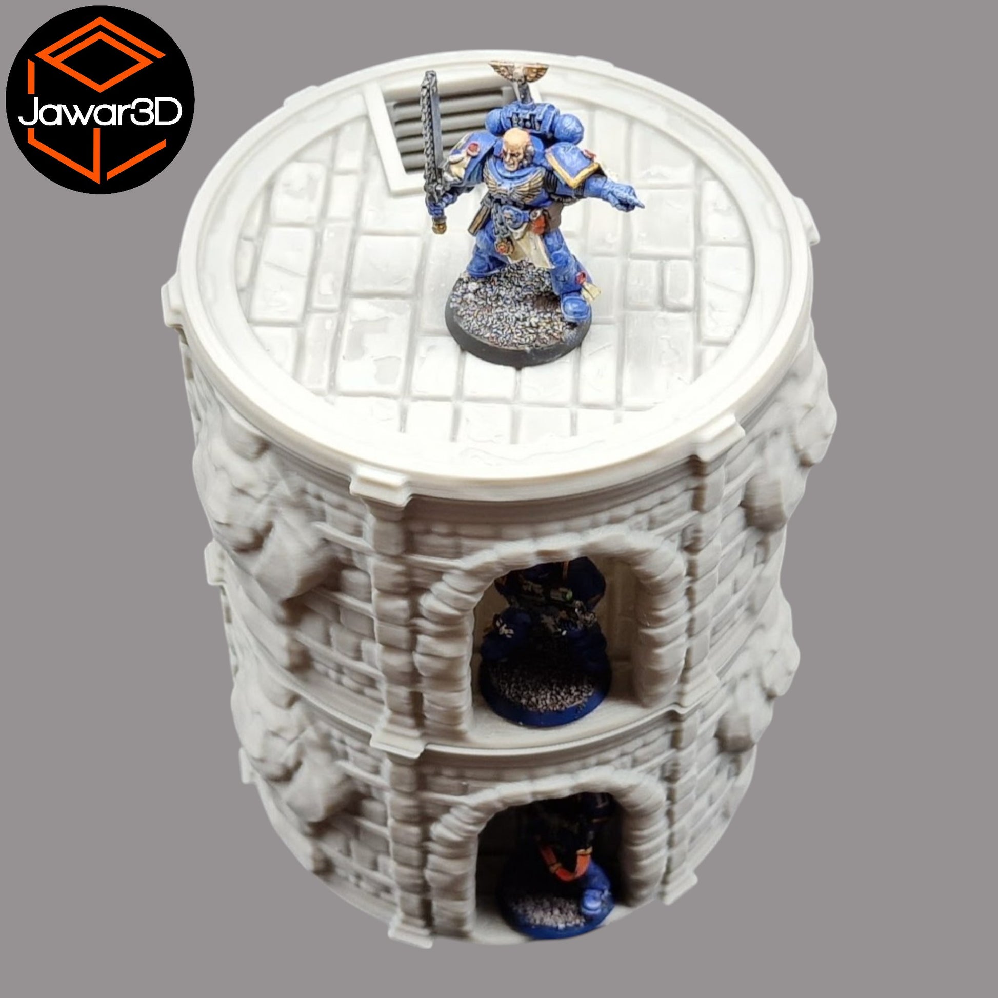 Wargaming 28mm scatter terrain scenery showing 3D-printed item that is compatible with games such as Warhammer 40K, Star Wars Legions, D+D, Dungeons and Dragons, Sci-Fi, Fantasy and other miniature tabletop games. Brand Jawar3d found at www.jawar3d.co.uk.