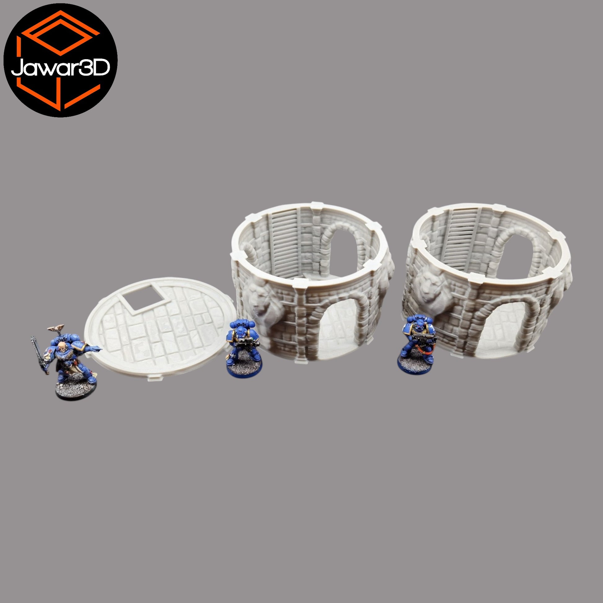 Wargaming 28mm scatter terrain scenery showing 3D-printed item that is compatible with games such as Warhammer 40K, Star Wars Legions, D+D, Dungeons and Dragons, Sci-Fi, Fantasy and other miniature tabletop games. Brand Jawar3d found at www.jawar3d.co.uk.