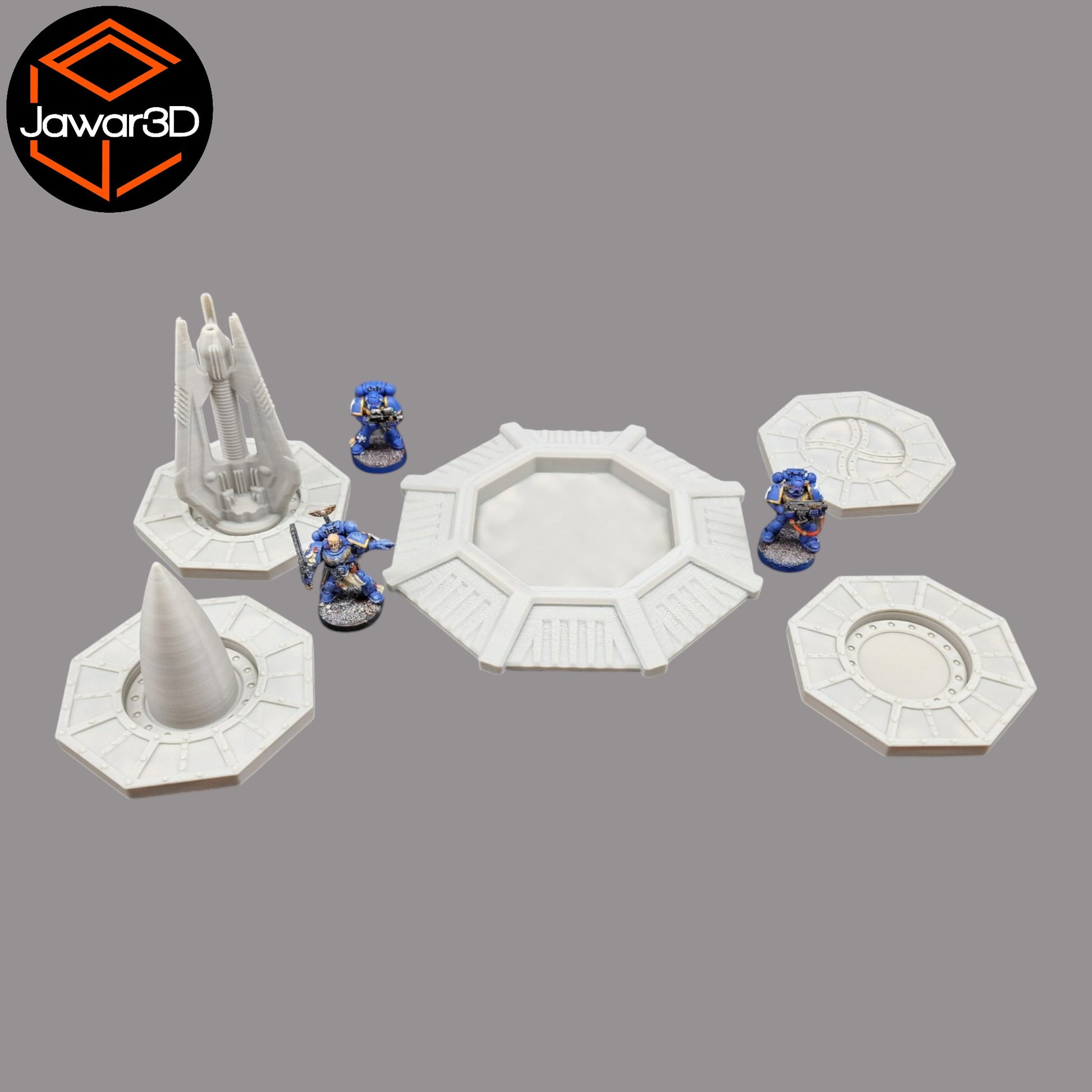 Wargaming 28mm scatter terrain scenery showing 3D-printed item that is compatible with games such as Warhammer 40K, Star Wars Legions, D+D, Dungeons and Dragons, Sci-Fi, Fantasy and other miniature tabletop games. Brand Jawar3d found at www.jawar3d.co.uk.