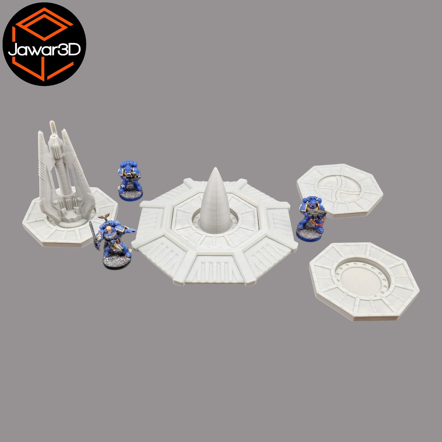 Wargaming 28mm scatter terrain scenery showing 3D-printed item that is compatible with games such as Warhammer 40K, Star Wars Legions, D+D, Dungeons and Dragons, Sci-Fi, Fantasy and other miniature tabletop games. Brand Jawar3d found at www.jawar3d.co.uk.