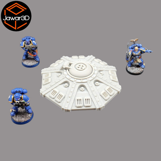 Wargaming 28mm scatter terrain scenery showing 3D-printed item that is compatible with games such as Warhammer 40K, Star Wars Legions, D+D, Dungeons and Dragons, Sci-Fi, Fantasy and other miniature tabletop games. Brand Jawar3d found at www.jawar3d.co.uk.